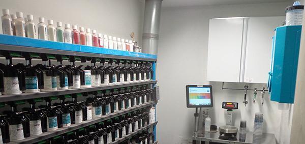 Auto Body Shop Paint Mixing Room